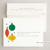 "Merry&Bright" - Holiday Cards in Snow by Ana de Sousa - FREE Recipient Addressing