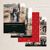 "Seasonal Ribbon" - Holiday Cards in Eclipse by Marabou Design - Back of Card