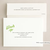 "Seasonal Ribbon" - Holiday Cards in Eclipse by Marabou Design - FREE Recipient Addressing