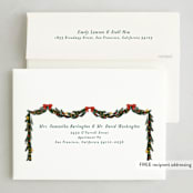 "Christmas Window" - Holiday Cards in Dark Turquoise by Becky Nimoy - FREE Recipient Addressing