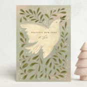 "Peace Dove" - Holiday Cards in Twilight by Creo Study - Front