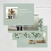 "A Very Merry Christmas Botanicals" - Holiday Cards in Mint by Rebecca Durflinger - Back of Card Options