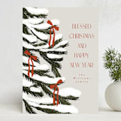 "Christmas tree" - Holiday Cards in Berry by Maja Cunningham - Front