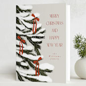 "Christmas tree" - Holiday Cards in Berry by Maja Cunningham - Folded Card