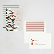 "Christmas tree" - Holiday Cards in Berry by Maja Cunningham - Assembled