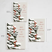 "Christmas tree" - Holiday Cards in Berry by Maja Cunningham - Formats Available