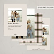 "Simple Sprig" - Holiday Cards in Merlot by Kate Ahn - Back of Card Options