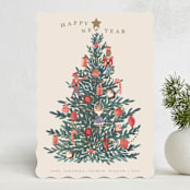 "Nutcracker Tree" - Holiday Cards in Caramel by Teju Reval - Front