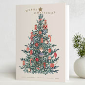 "Nutcracker Tree" - Holiday Cards in Caramel by Teju Reval - Folded Card