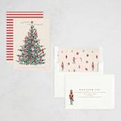 "Nutcracker Tree" - Holiday Cards in Caramel by Teju Reval - Assembled