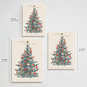 "Nutcracker Tree" - Holiday Cards in Caramel by Teju Reval - Formats Available