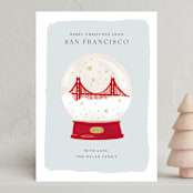 "Golden Gate Globe" - Holiday Cards in Winter by Laura Bercovich - Front