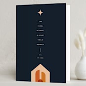 "Boho Blessings" - Holiday Cards in Midnight by Ekko Studio - Folded Card