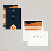 "Boho Blessings" - Holiday Cards in Midnight by Ekko Studio - Assembled