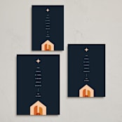 "Boho Blessings" - Holiday Cards in Midnight by Ekko Studio - Formats Available