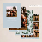 "Ski type" - Holiday Cards in Blue Spruse by Creo Study - Back of Card Options