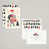 "Sassy Santa" - Holiday Cards in Peppermint by Sarah Knight - Assembled