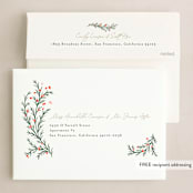"Peace On Earth" - Holiday Cards in Evergreen by Erin German - FREE Recipient Addressing