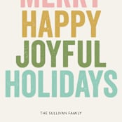 "jolly words" - Holiday Cards in Golden by Denise Malacrea - Close-Up