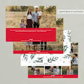"Joyful Type" - Holiday Cards in Berry by Creo Study - Back of Card