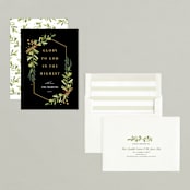"Garden of Glory" - Holiday Cards in Charcoal by Oma N. Ramkhelawan - Assembled