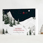 "Classic Christmas" - Holiday Cards in Candy Cane by Jennifer Lew - Folded Card