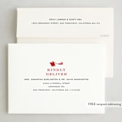 "Classic Christmas" - Holiday Cards in Candy Cane by Jennifer Lew - FREE Recipient Addressing