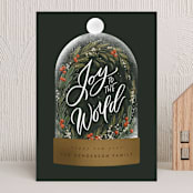 "Terrarium Joy" - Holiday Cards in Caramel Apple by Leah Bisch - Front