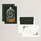 "Terrarium Joy" - Holiday Cards in Caramel Apple by Leah Bisch - Assembled
