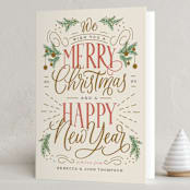 "Festive Wishes" - Holiday Cards in Festive by Erin German - Folded Card