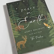 "Woodland Peace" - Holiday Cards in Forest by Elly - Detail