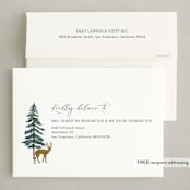 "Woodland Peace" - Holiday Cards in Midnight by Elly - FREE Recipient Addressing
