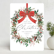 "Festive Holiday" - Holiday Cards in Snow by Susan Moyal - Front