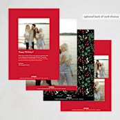 "Festive Holiday" - Holiday Cards in Holly Berry by Susan Moyal - Back of Card