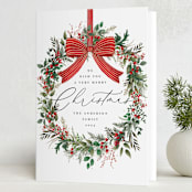 "Festive Holiday" - Holiday Cards in Snow by Susan Moyal - Folded Card