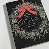 "Festive Holiday" - Holiday Cards in Holly Berry by Susan Moyal - Detail