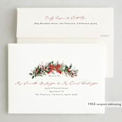 "Festive Holiday" - Holiday Cards in Snow by Susan Moyal - FREE Recipient Addressing