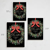 "Festive Holiday" - Holiday Cards in Holly Berry by Susan Moyal - Formats Available