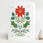 "Botanical" - Holiday Cards in Cream by Paper Raven Co. - Folded Card