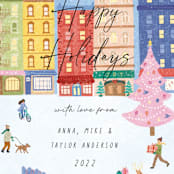 "Snow City" - Holiday Cards in Sky by Elly - Detail