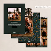 "Reindeer Forest" - Holiday Cards in Noir by Creo Study - Back of Card Options