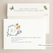 "Reindeer Forest" - Holiday Cards in Noir by Creo Study - FREE Recipient Addressing