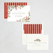 "Holly + Cedar" - Holiday Cards in Garland by Wildfield Paper Co - Assembled
