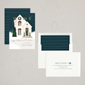"New Place" - Holiday Cards in Olive Wreath by Julie Murray - Assembled