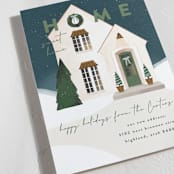 "New Place" - Holiday Cards in Olive Wreath by Julie Murray - Detail