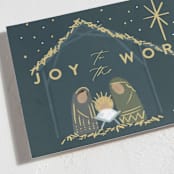 "Nativity" - Holiday Cards in Midnight by Rebecca Durflinger - Detail