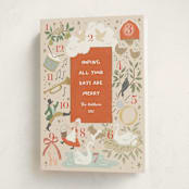 "Counting The Days" - Holiday Cards in Persimmon by Leah Bisch - Folded Card