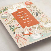"Counting The Days" - Holiday Cards in Persimmon by Leah Bisch - Detail