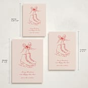 "Skatelle" - Holiday Cards in Rose by Jelena Vuletic - Formats Available