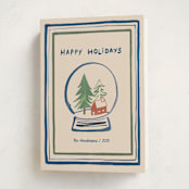 "Snow Globe" - Holiday Cards in Wintermint by Teju Reval - Folded Card